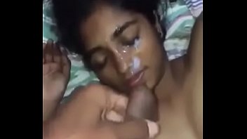 Desi teen sis cumshot on face by brother