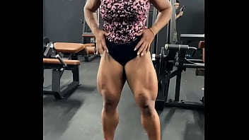Female muscular quads
