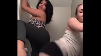 White and Mexican girl twerking