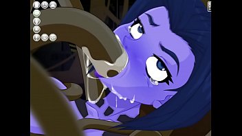 Raven gets fucked by tentacles.