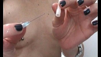 Fucking Nipple with a Needle very deep