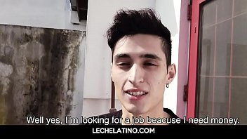 Hottest Latin teen sucking uncut cock and fucked bareback-LECHELATINO.COM