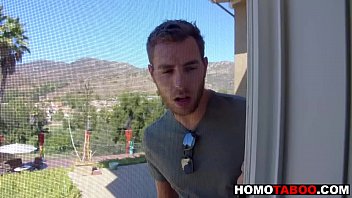 Gay jock spying on his brother masturbating