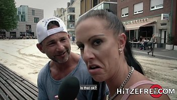 Hot German MILF with big tits fucks a random guy she just met