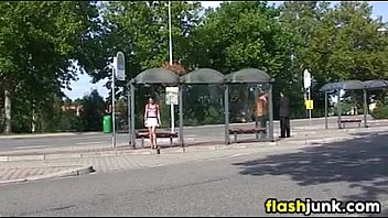 Cute Girl Flashing Her Pussy In Public