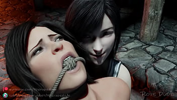 Lara Croft experience hard bondage sex with Tifa [TheRopeDude]