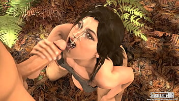 Lara Croft Cumshot