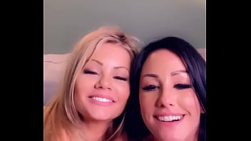 Two IG models playing with a HUGE DILDO