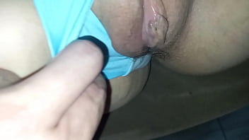 I took off her panties, fucked her pussy several times and came a lot of hot cum inside (creampie)