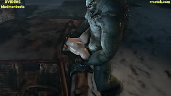 Resident Evil Glutton hitting on Zoe Baker's ass
