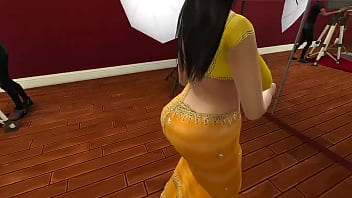 Desi Saree busty big ass aunty seducing you with a sexy dance