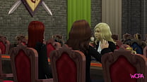 [TRAILER] Meninas safadas se esfregando. Lésbicas na mesa de jantar em Hogwarts. Hermione, Gina e Luna