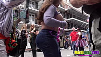 Public Flashing during Mardi Gras in New Orleans 2019