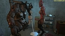 Women from games fucked hard by many big cock monsters 3D Animation